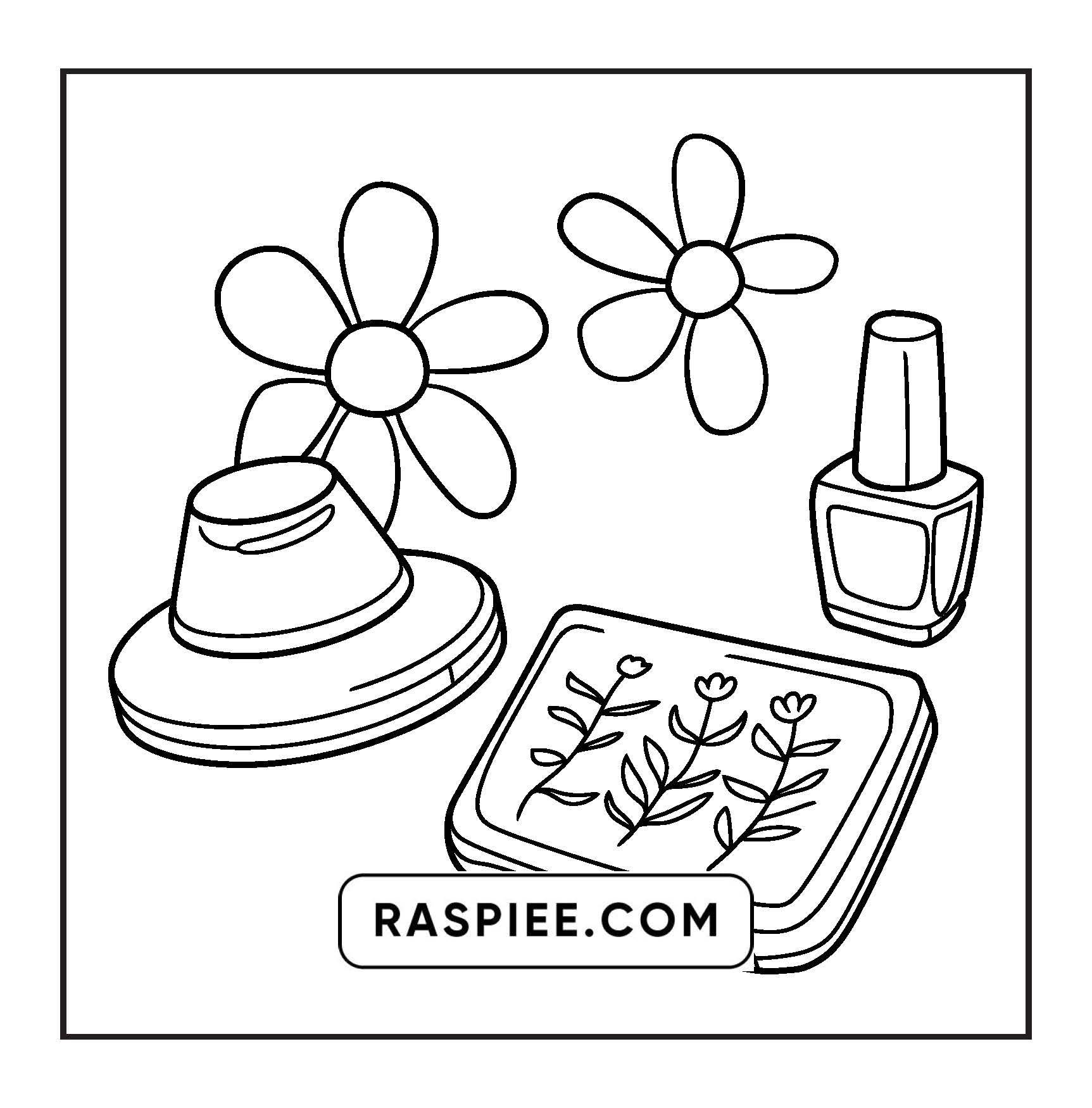 63 Bold and Easy Cosmetics Coloring Pages Printable PDF Instant Download