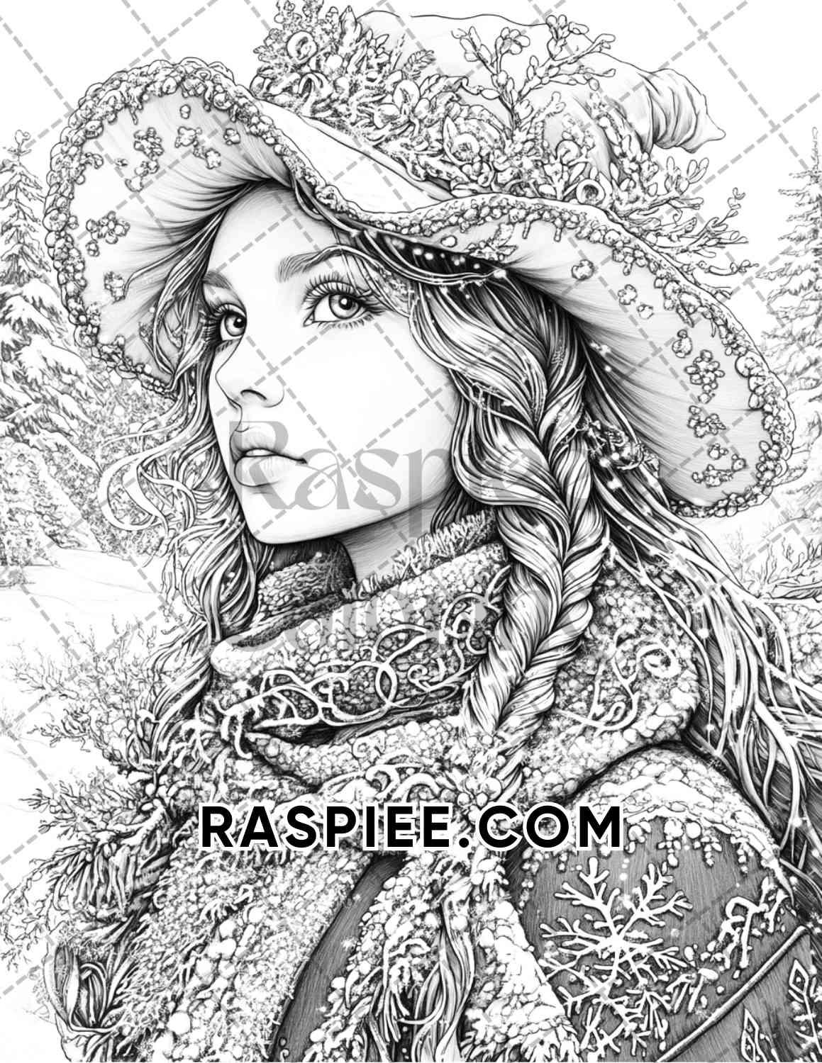 Enchanted Witches Adult Coloring Pages Printable PDF Instant Download