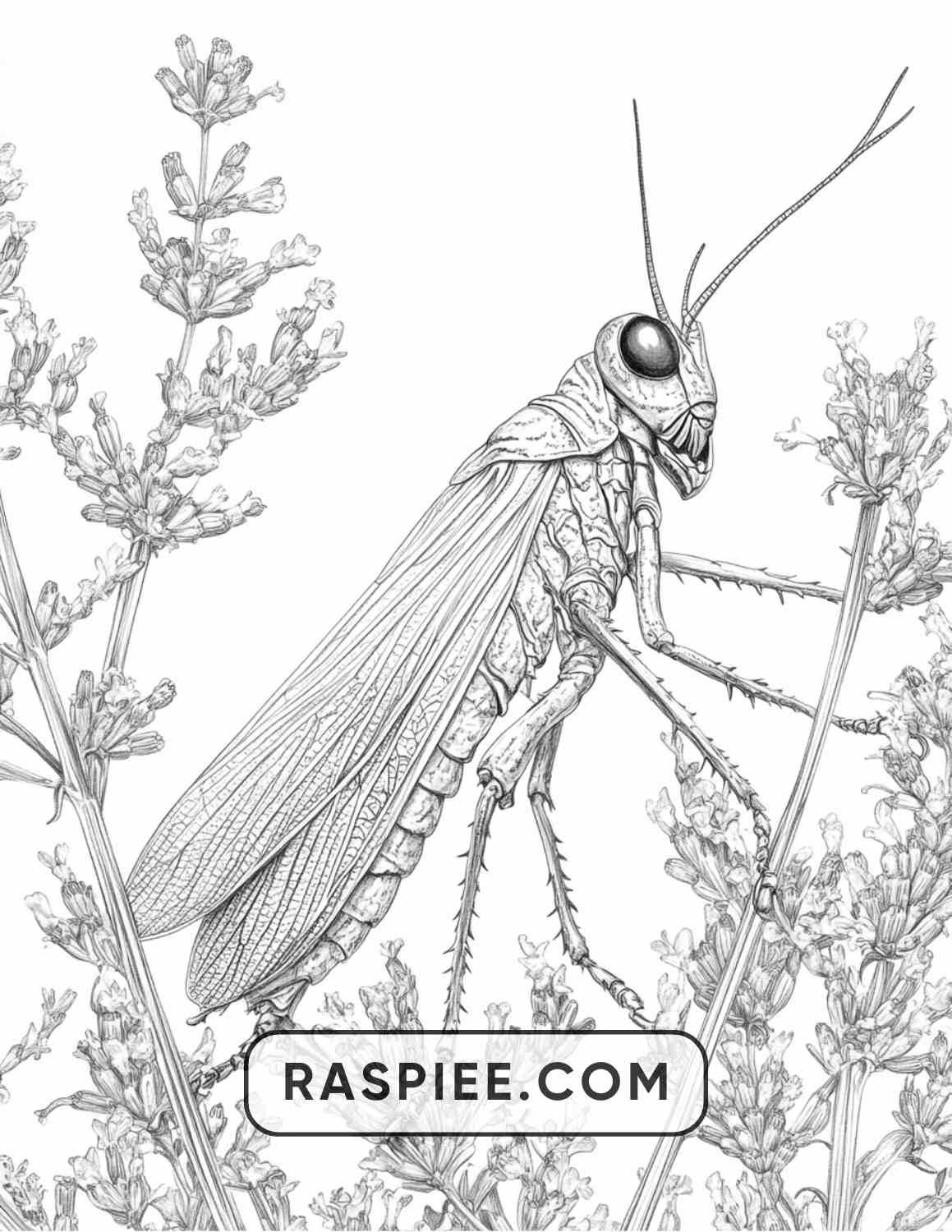 Insects and Flowers Adult Coloring Pages
