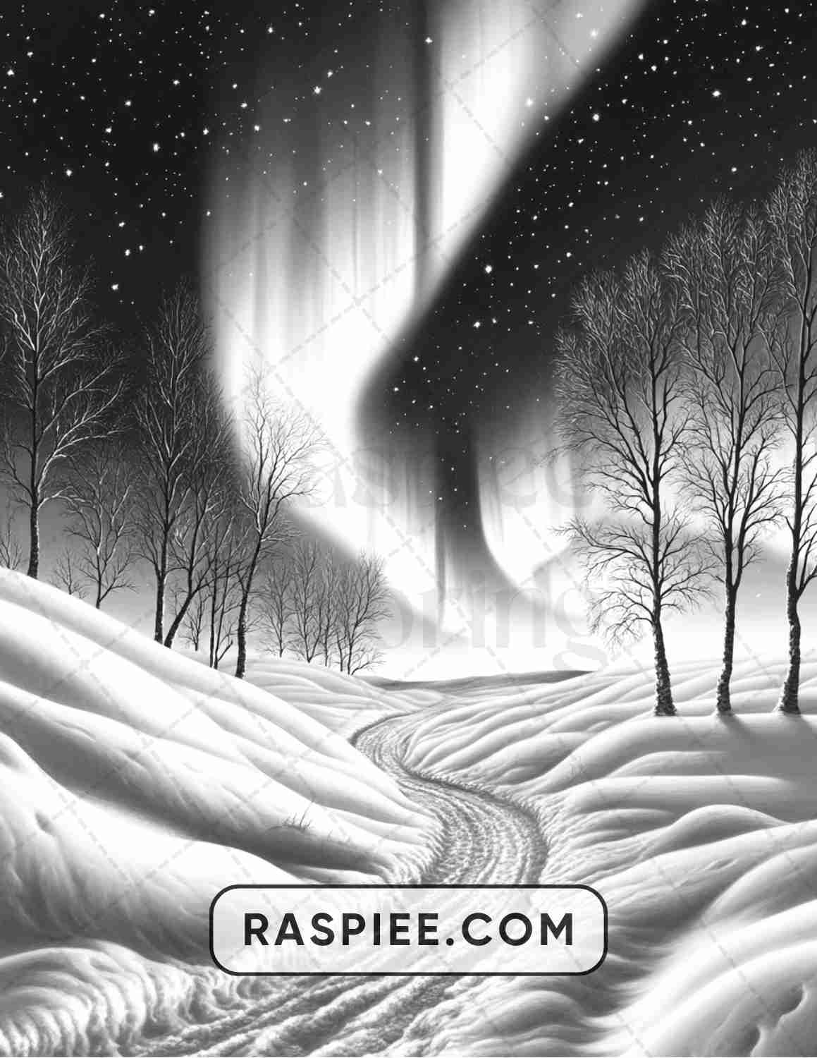 82 Winter Landscapes Adult Coloring Pages