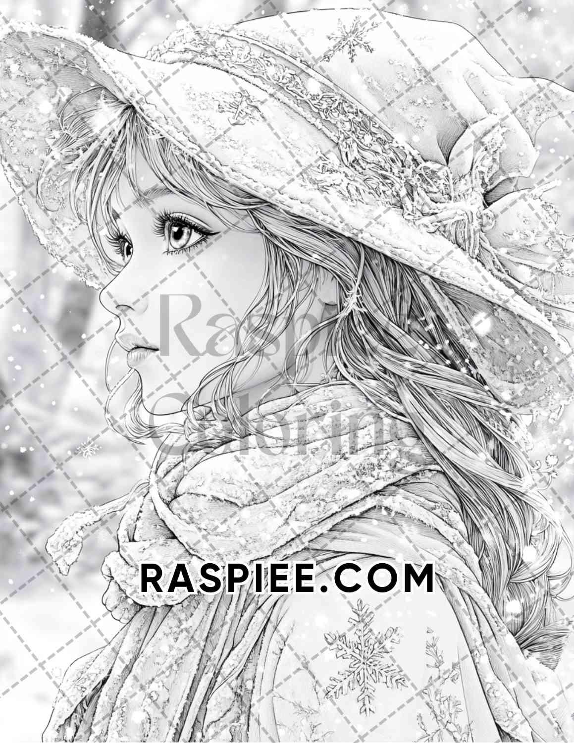 Enchanted Witches Adult Coloring Pages Printable PDF Instant Download