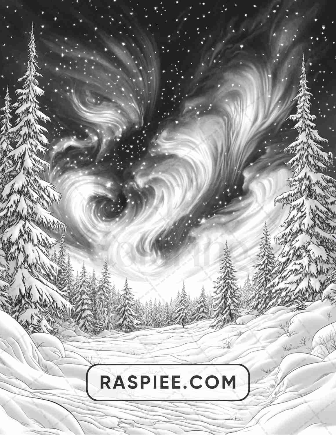 82 Winter Landscapes Adult Coloring Pages