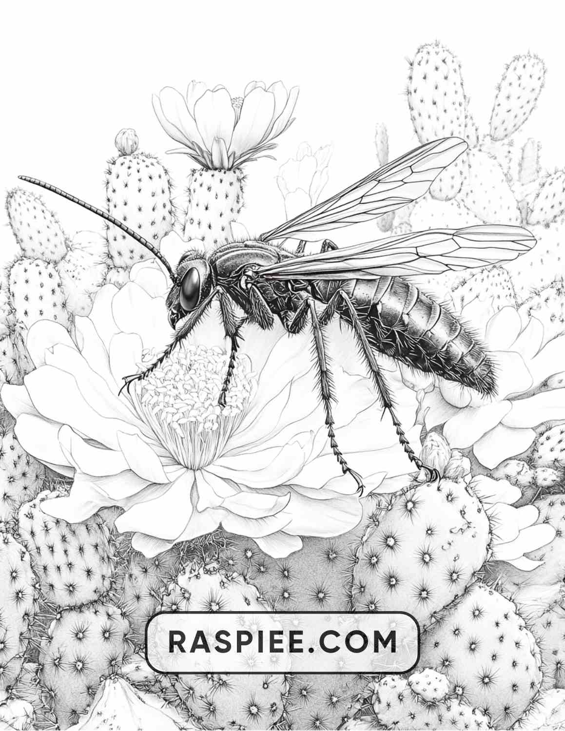 Insects and Flowers Adult Coloring Pages