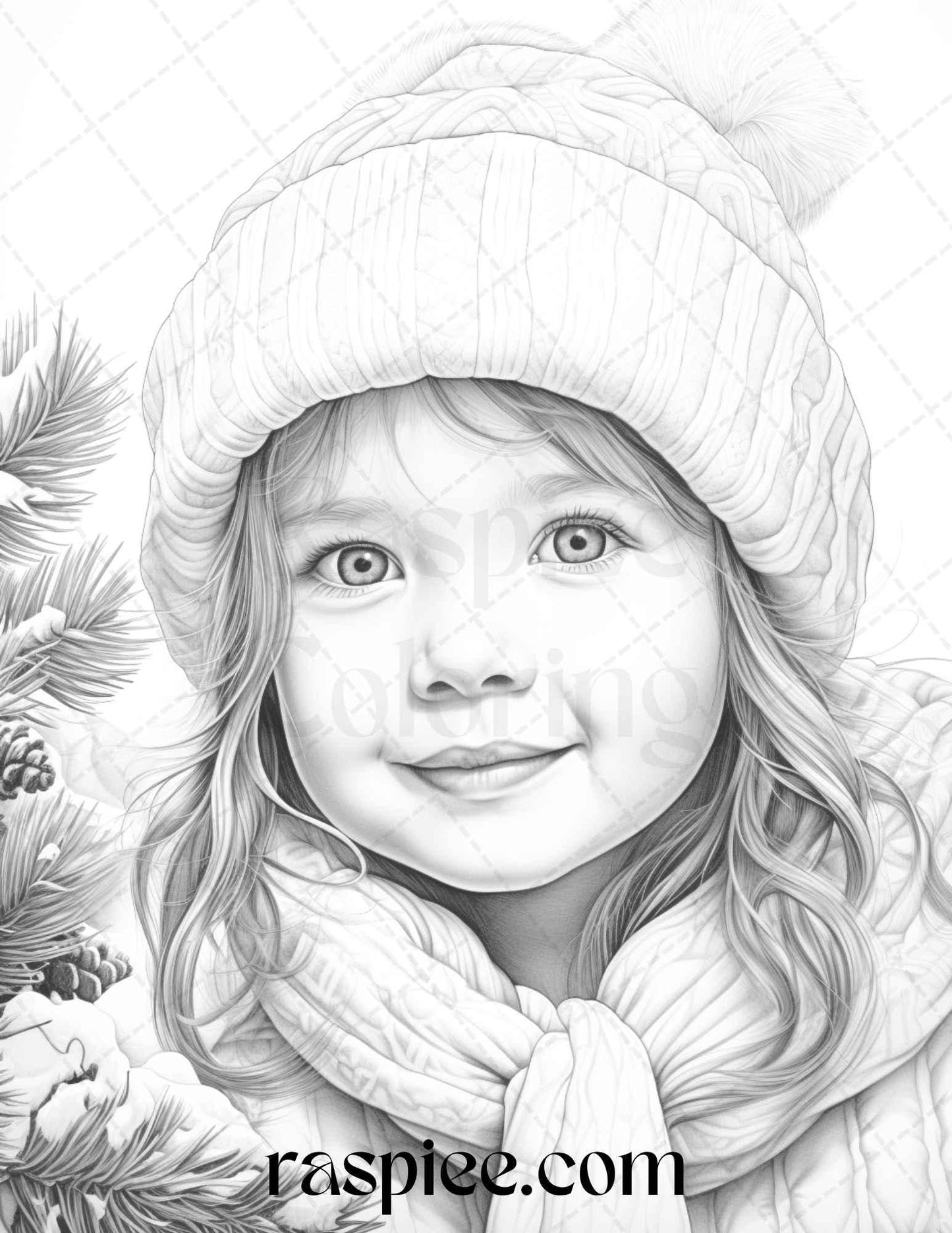 90 Merry Christmas Grayscale Coloring Pages Printable for Adults, PDF File Instant Download