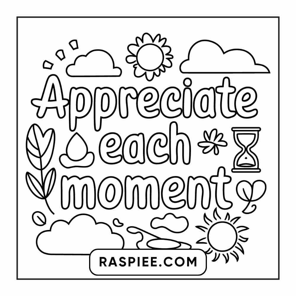 78 Bold and Easy Inspirational Words Coloring Pages Printable PDF Instant Download