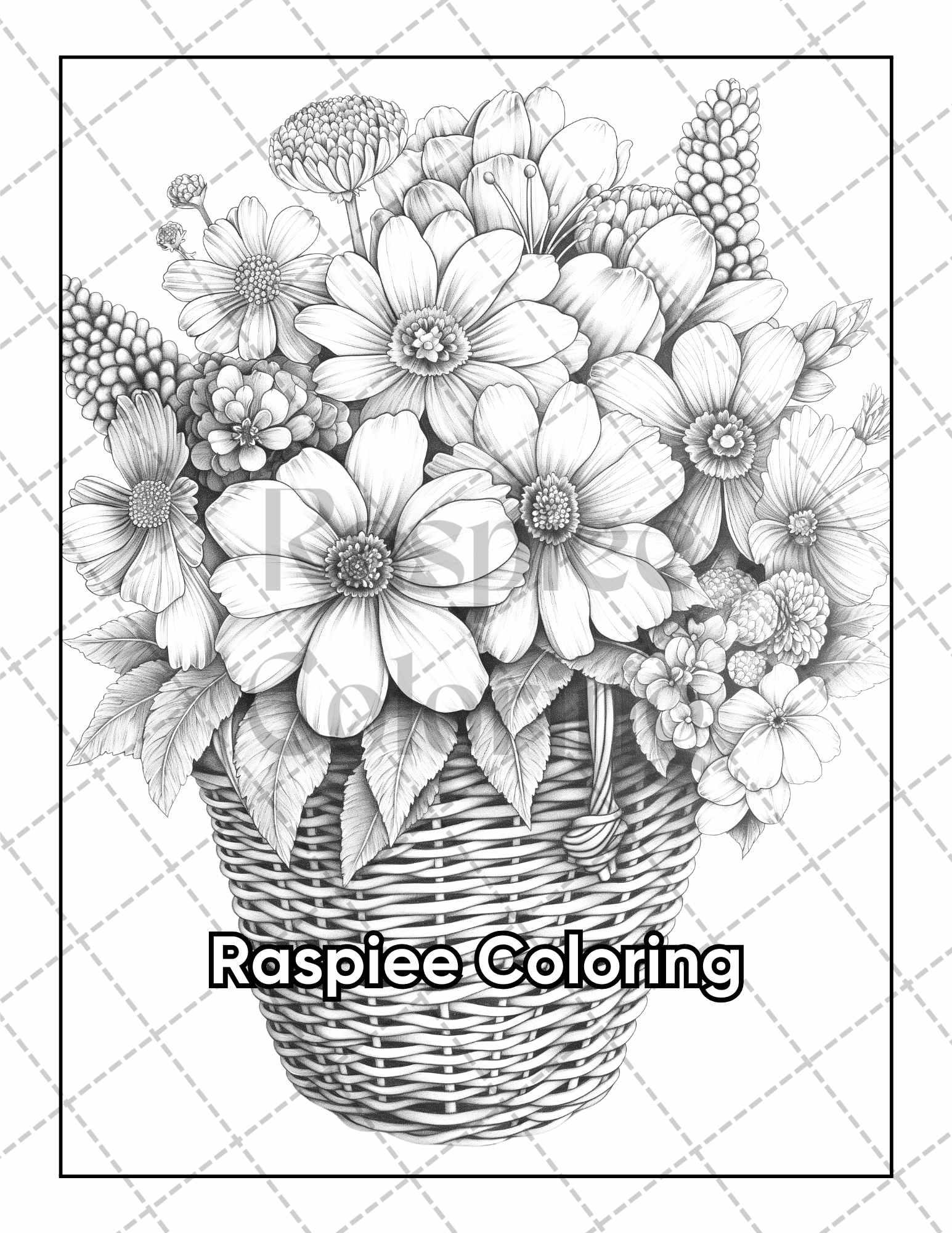 101 Tranquil Blooms Adult Coloring Pages Printable PDF Instant Download