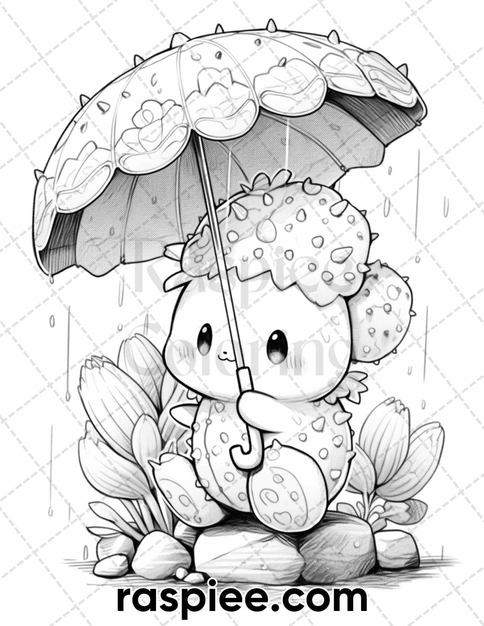 60 Cute Cactus Adventure Grayscale Coloring Pages for Adults, Printable PDF Instant Download