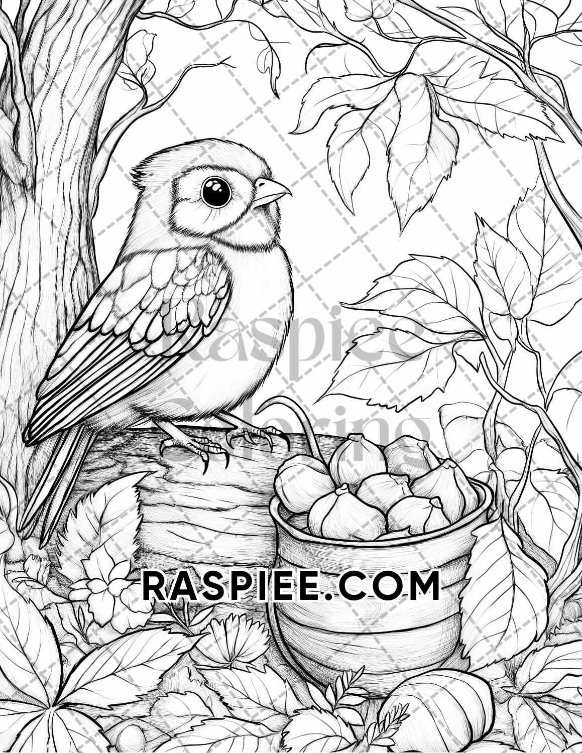 Autumn Charm Adult Coloring Pages Printable PDF Instant Download
