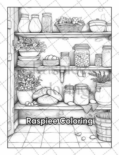 50 Country Farm Scenes Adult Coloring Pages Printable PDF Instant Download