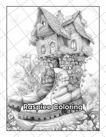 50 Fairyland Adult Coloring Pages Printable PDF Instant Download