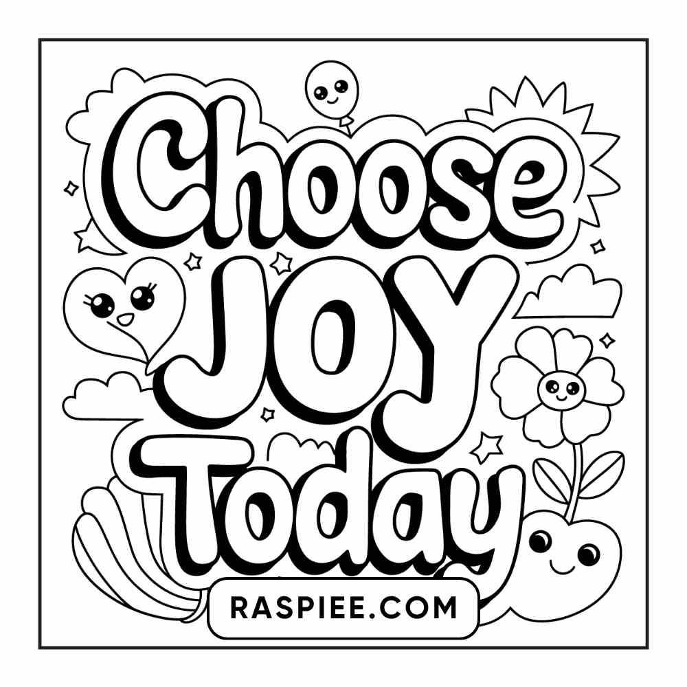 78 Bold and Easy Inspirational Words Coloring Pages Printable PDF Instant Download