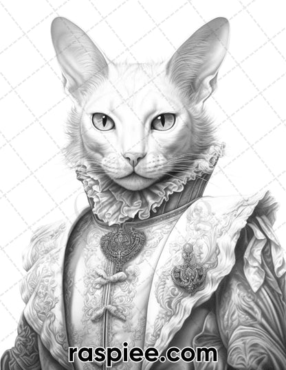 80 Gothic Animals Grayscale Adult Coloring Pages, Printable PDF Instant Download