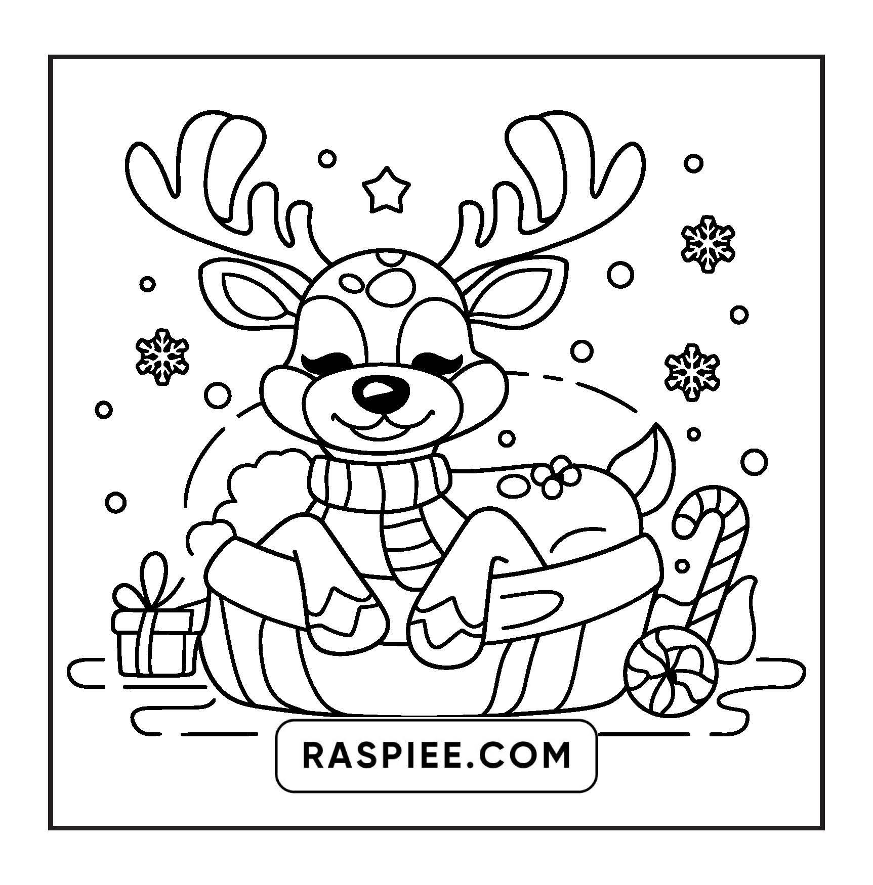 72 Bold and Easy Cute Christmas Coloring Pages