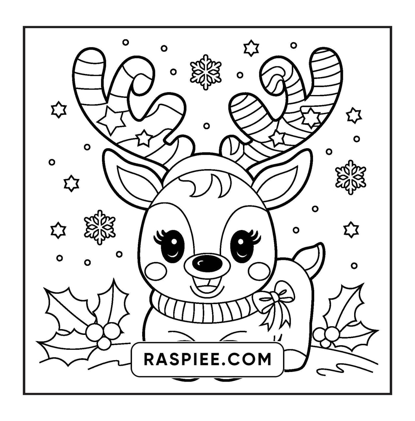 72 Bold and Easy Cute Christmas Coloring Pages