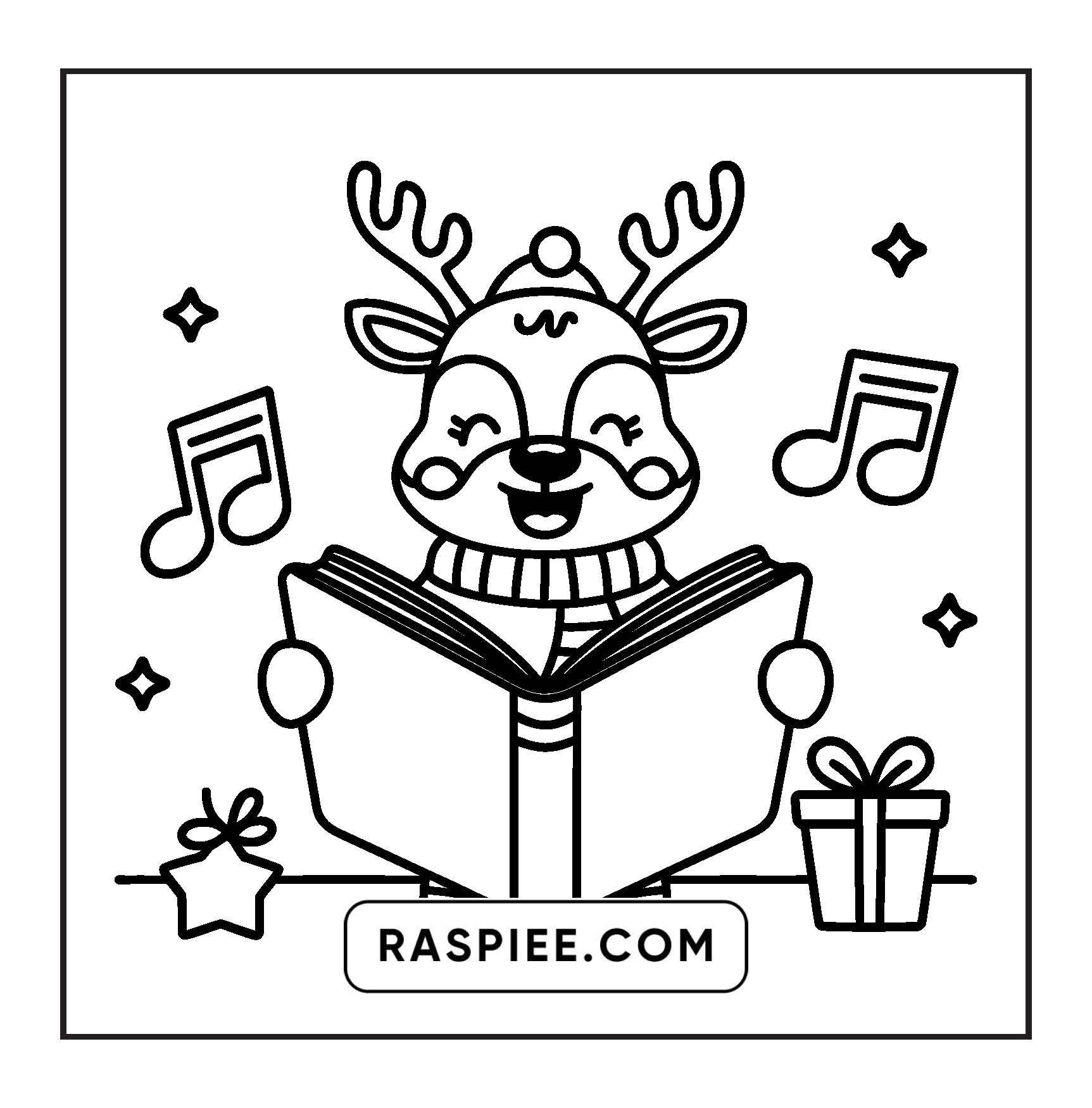 72 Bold and Easy Cute Christmas Coloring Pages