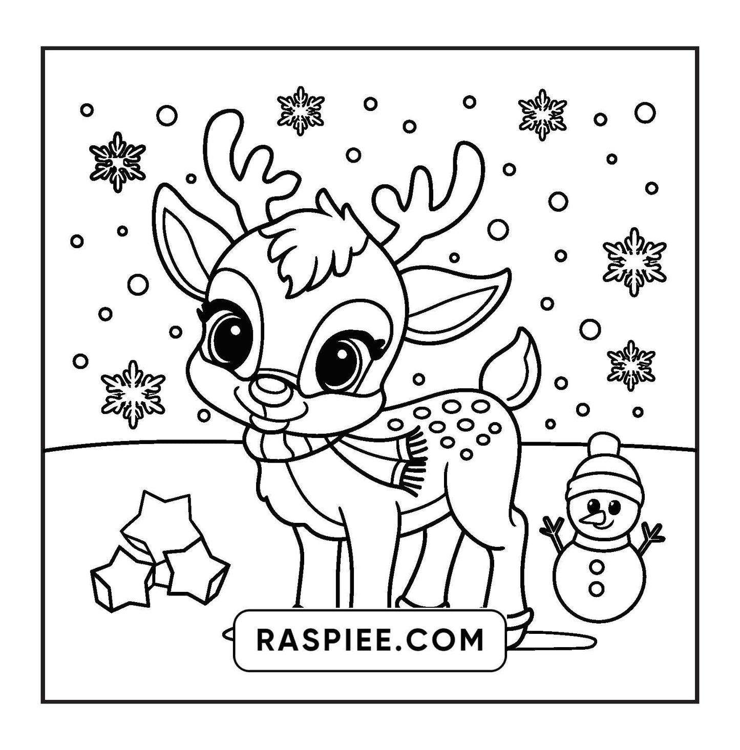 72 Bold and Easy Cute Christmas Coloring Pages