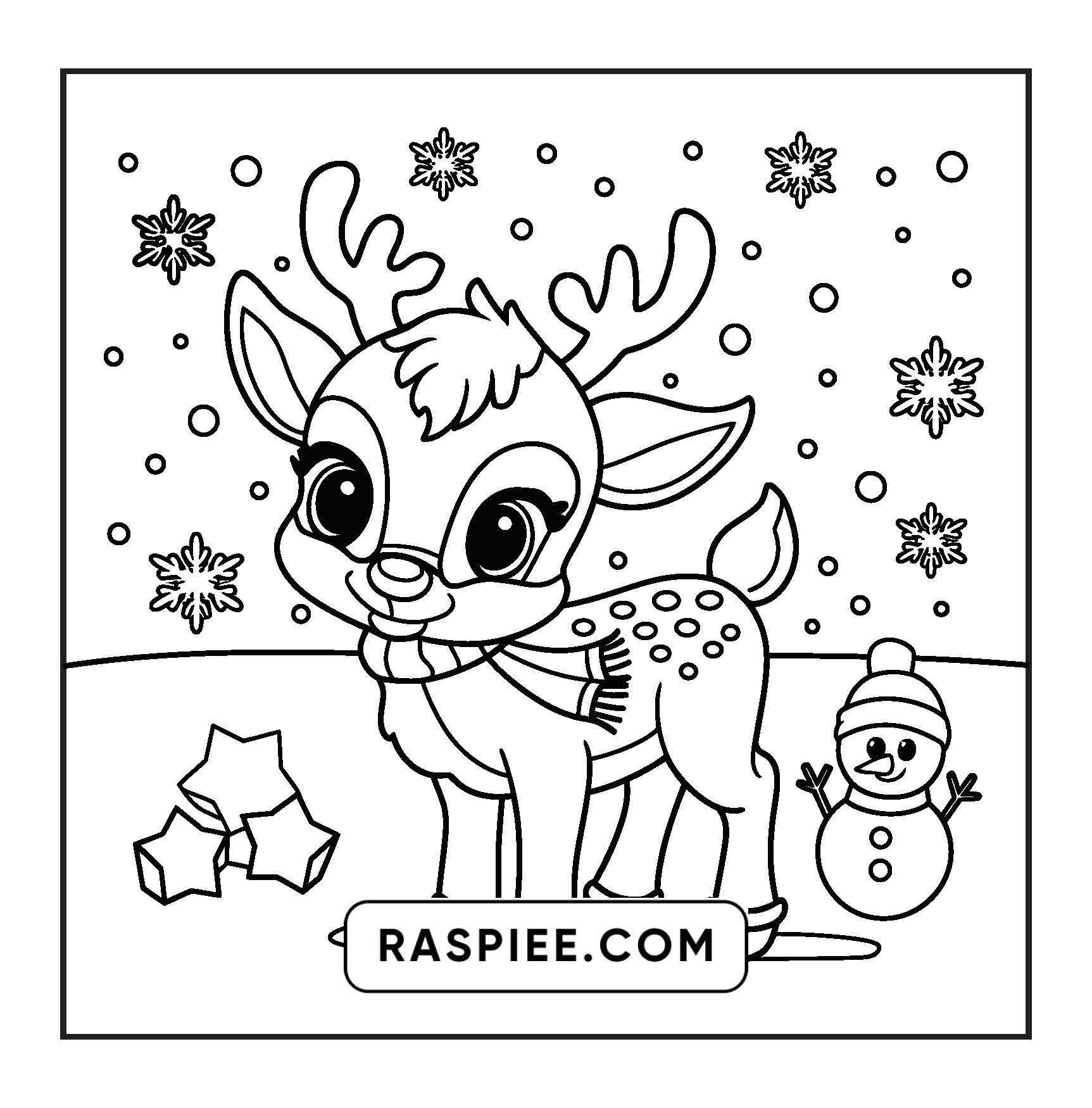 72 Bold and Easy Cute Christmas Coloring Pages