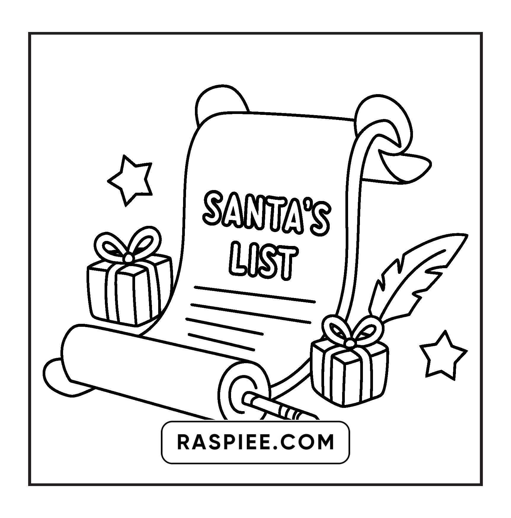 72 Bold and Easy Cute Christmas Coloring Pages
