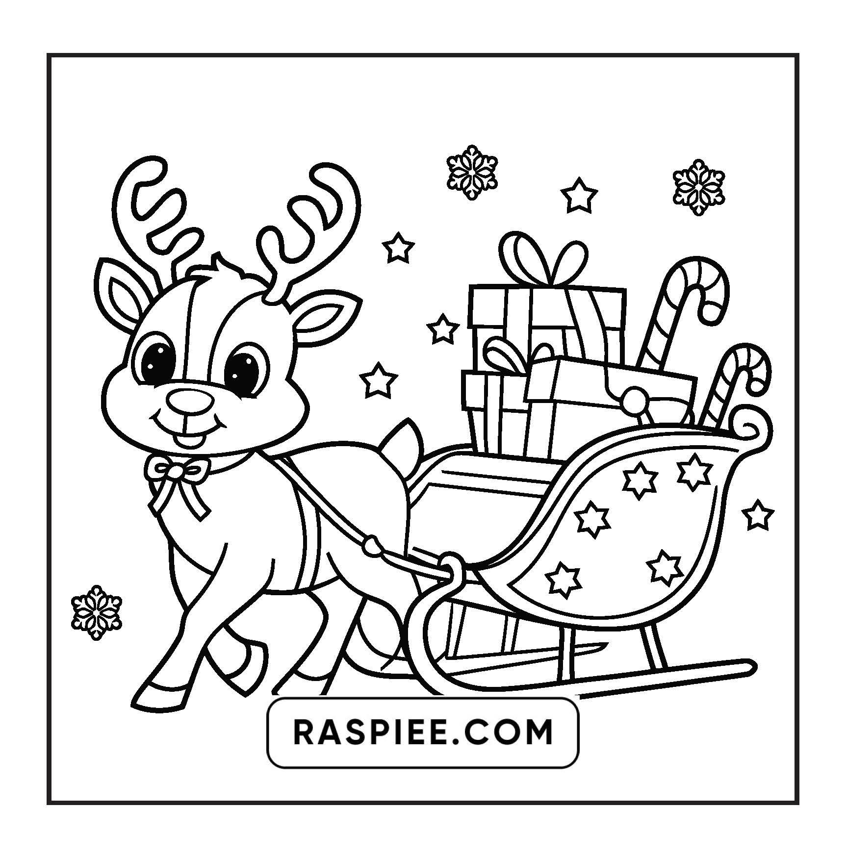 72 Bold and Easy Cute Christmas Coloring Pages