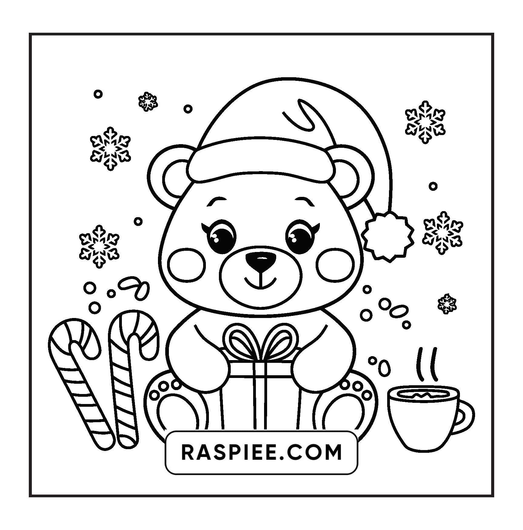 72 Bold and Easy Cute Christmas Coloring Pages