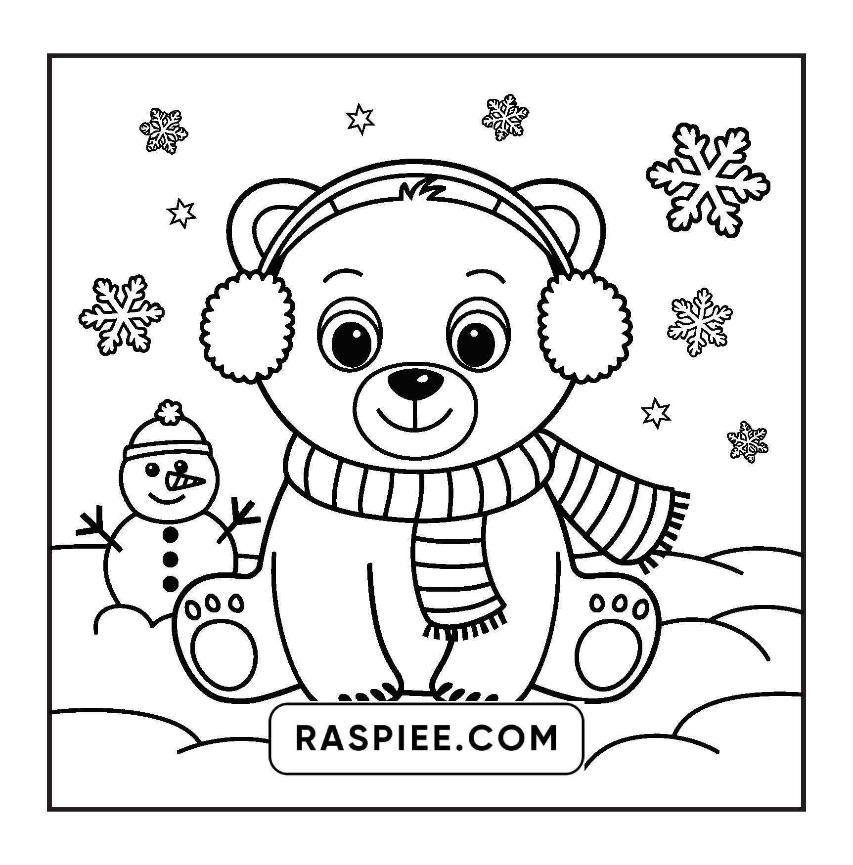 72 Bold and Easy Cute Christmas Coloring Pages