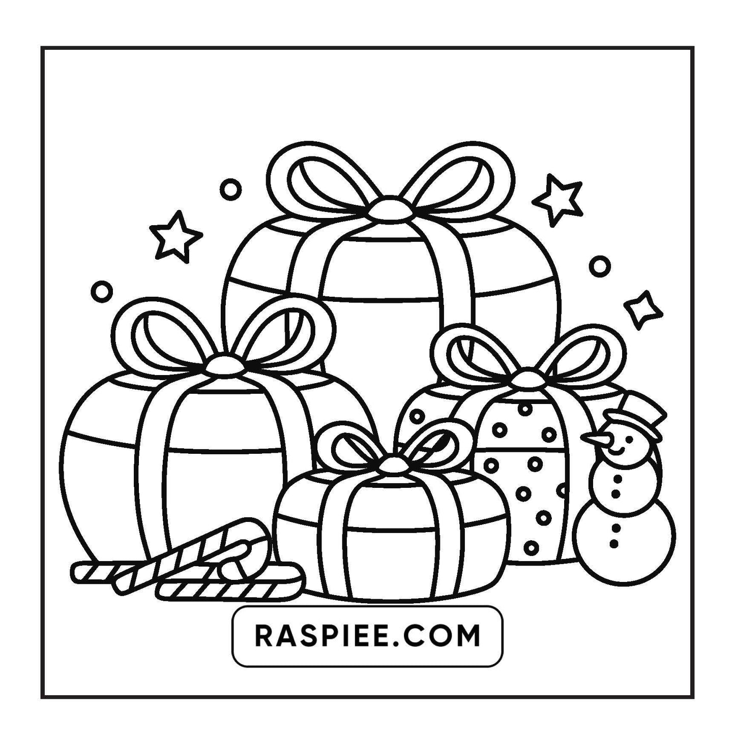 72 Bold and Easy Cute Christmas Coloring Pages