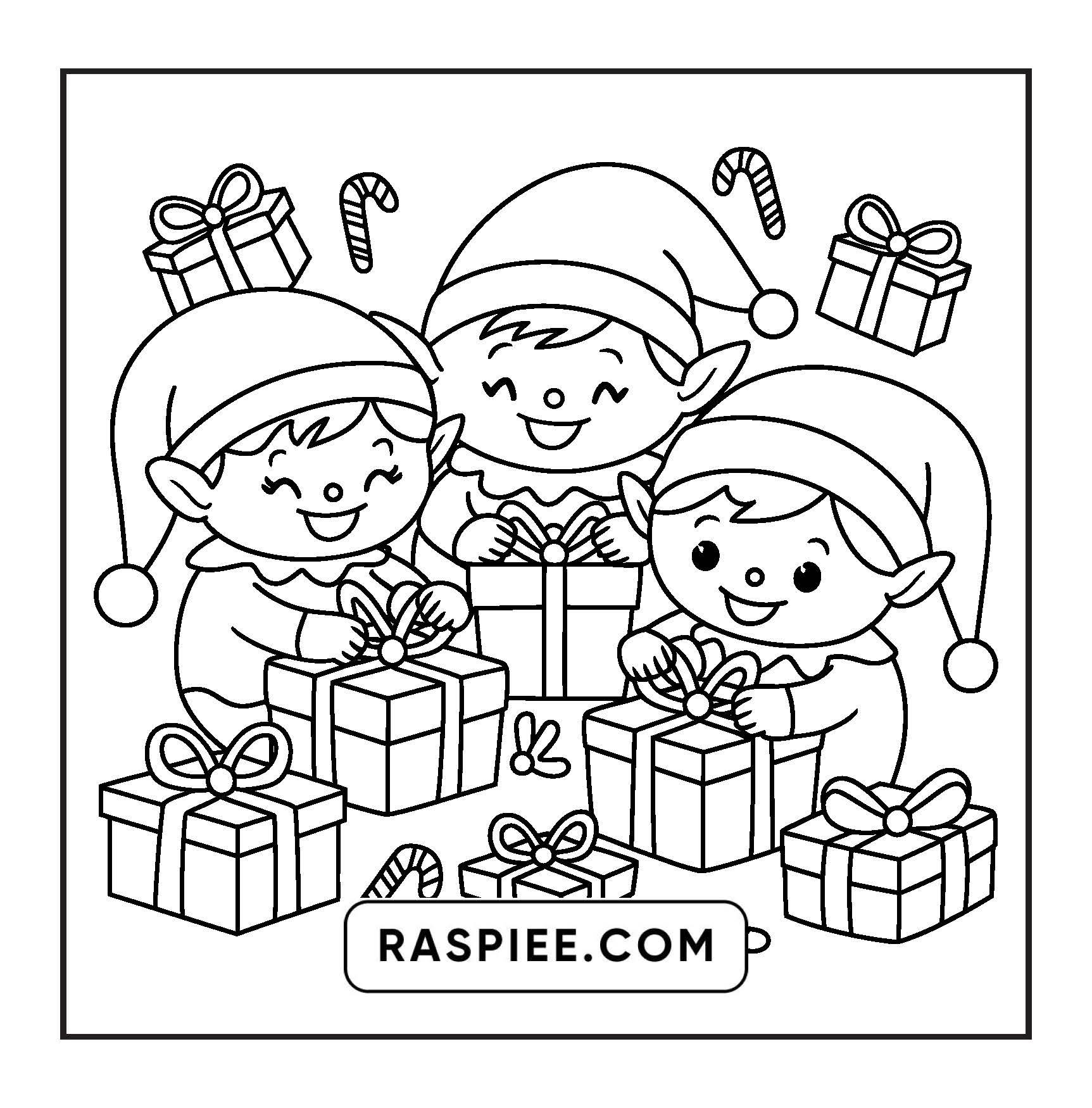 72 Bold and Easy Cute Christmas Coloring Pages