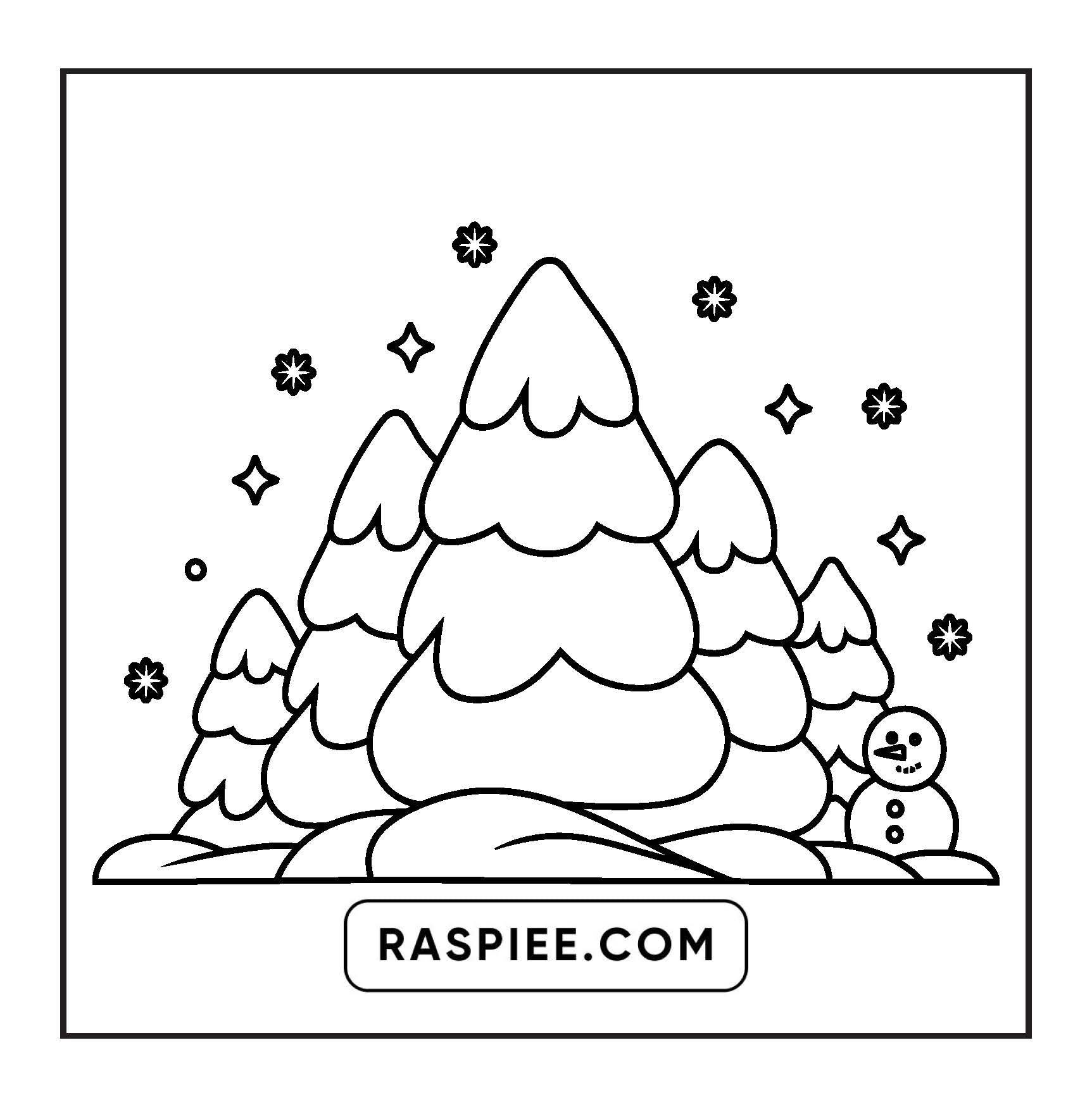 72 Bold and Easy Cute Christmas Coloring Pages