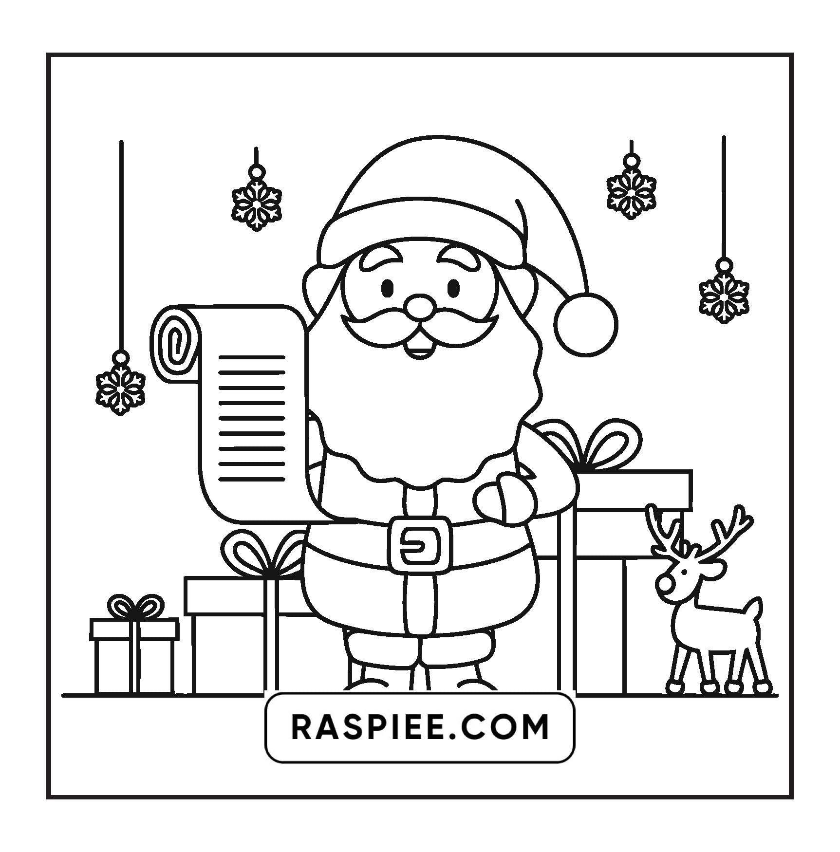 72 Bold and Easy Cute Christmas Coloring Pages