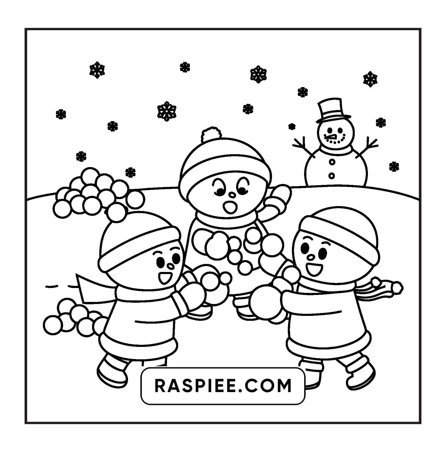72 Bold and Easy Cute Christmas Coloring Pages