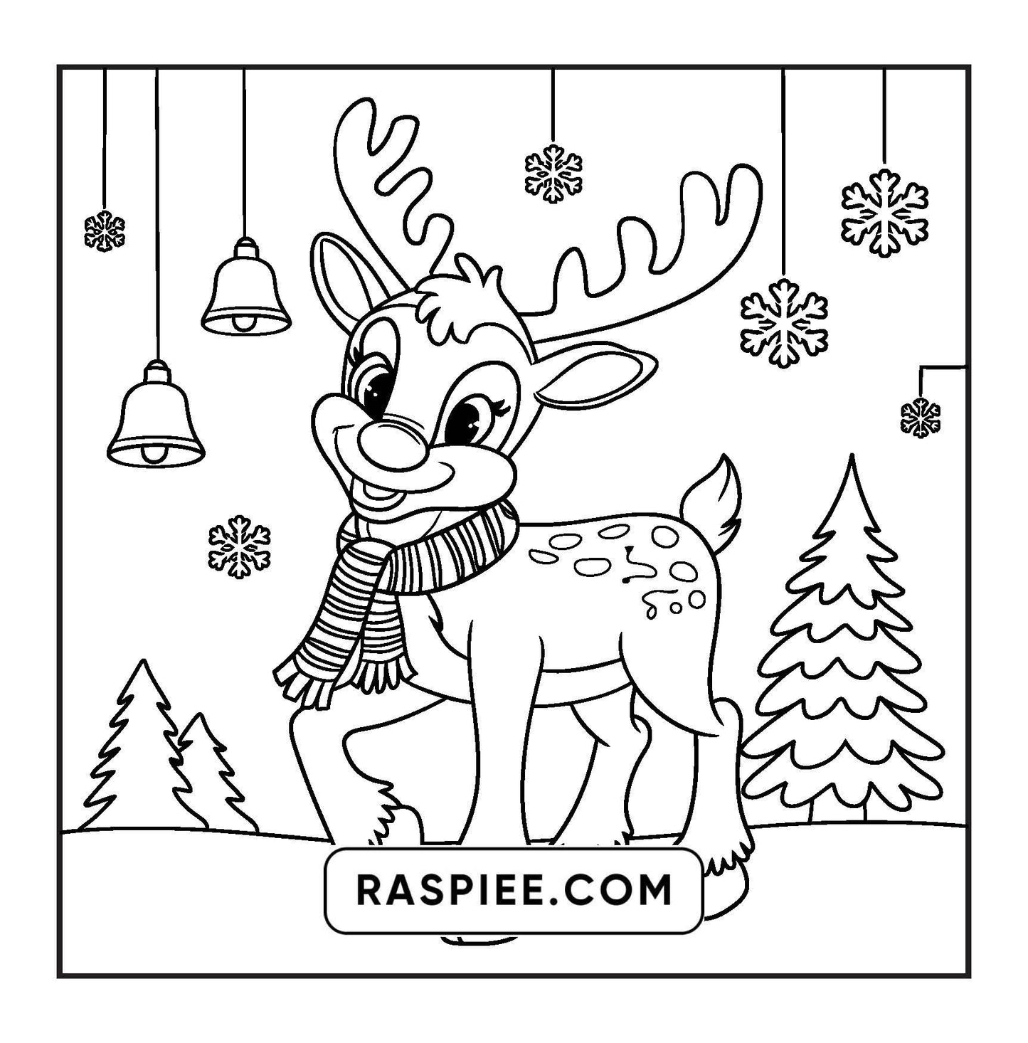 72 Bold and Easy Cute Christmas Coloring Pages