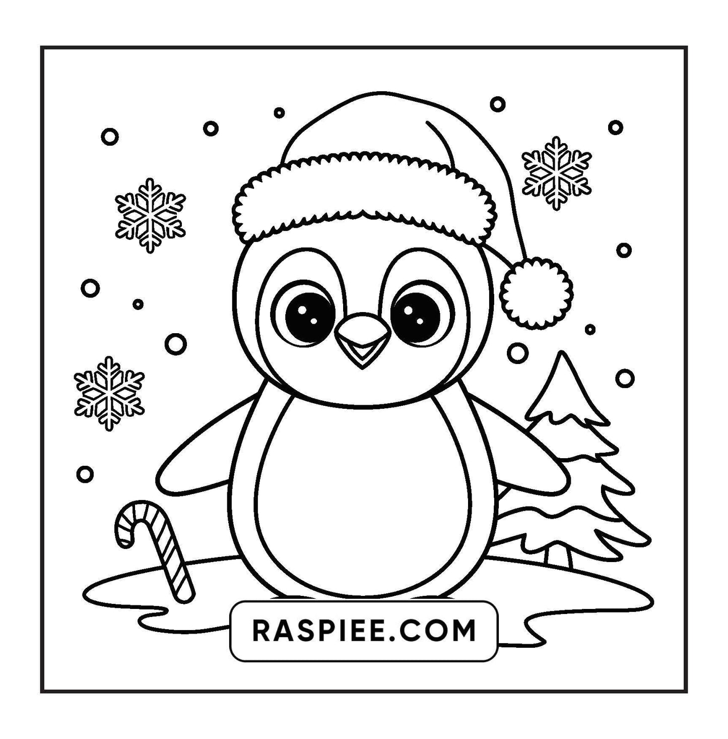 72 Bold and Easy Cute Christmas Coloring Pages