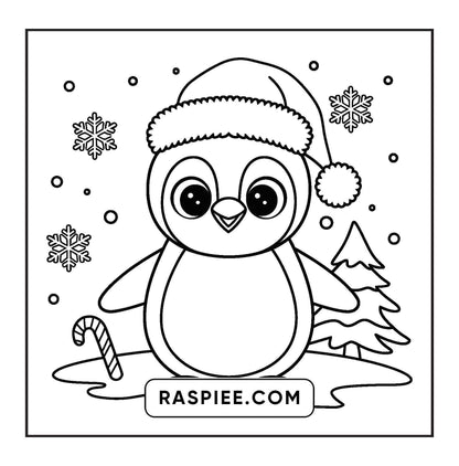 72 Bold and Easy Cute Christmas Coloring Pages
