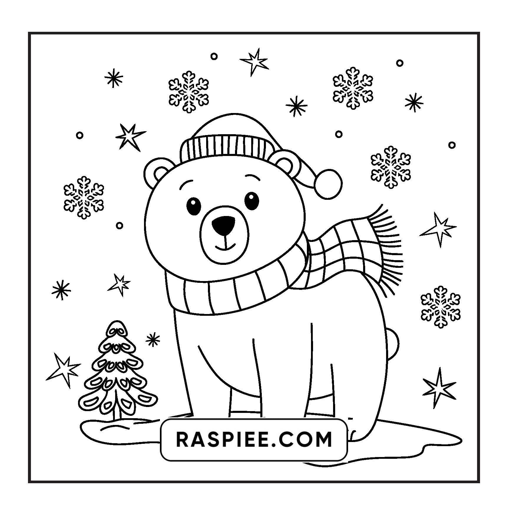 72 Bold and Easy Cute Christmas Coloring Pages