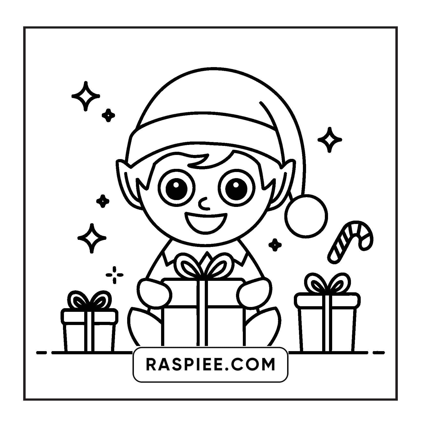 72 Bold and Easy Cute Christmas Coloring Pages