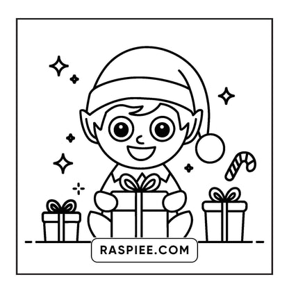 72 Bold and Easy Cute Christmas Coloring Pages