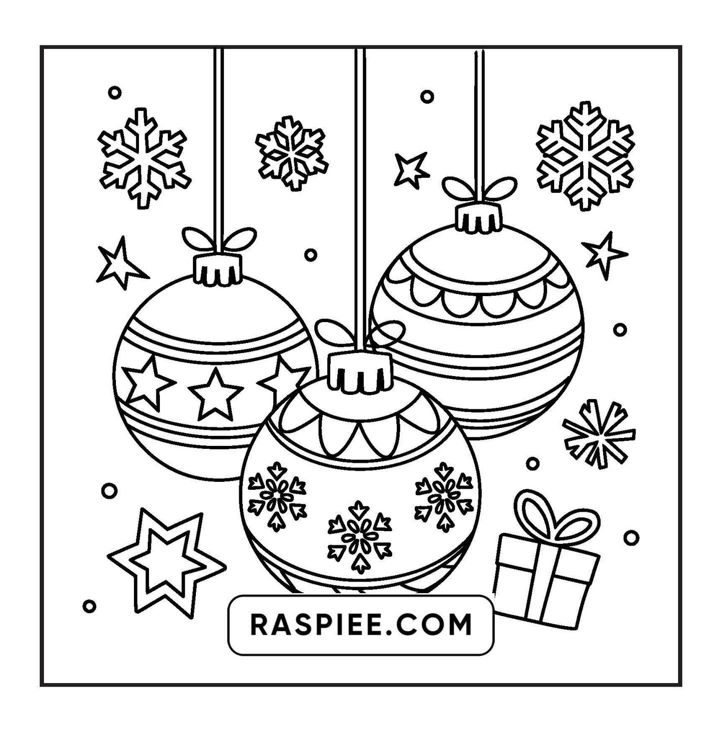 72 Bold and Easy Cute Christmas Coloring Pages