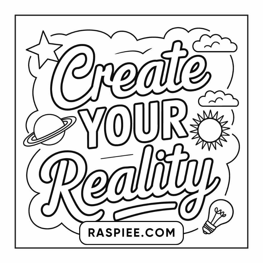 78 Bold and Easy Inspirational Words Coloring Pages Printable PDF Instant Download