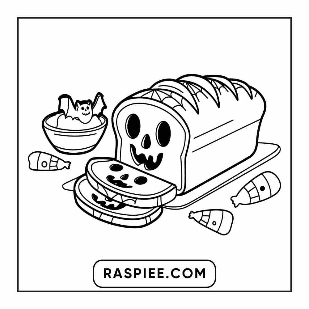 100 Bold Easy Spooky Food & Drinks Coloring Pages Printable PDF Instant Download
