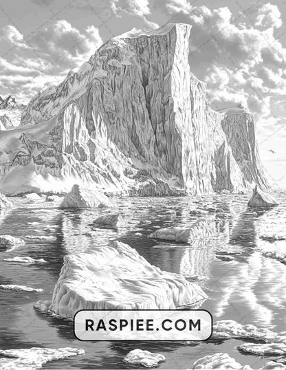 82 Winter Landscapes Adult Coloring Pages