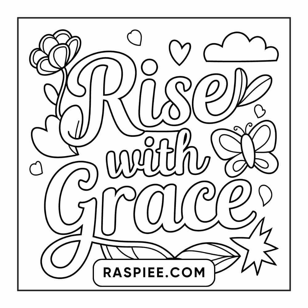 78 Bold and Easy Inspirational Words Coloring Pages Printable PDF Instant Download