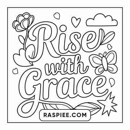 78 Bold and Easy Inspirational Words Coloring Pages Printable PDF Instant Download