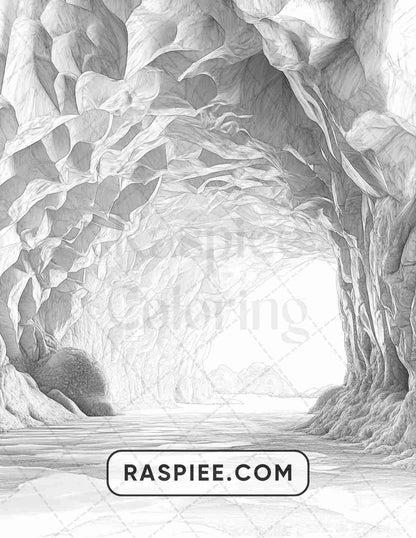 82 Winter Landscapes Adult Coloring Pages