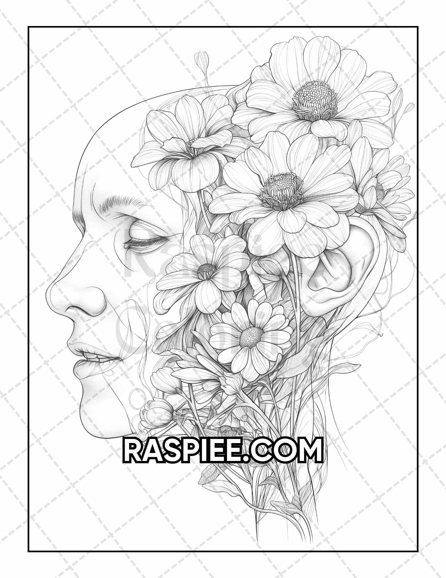 50 Botanical Anatomy Adult Coloring Pages Printable PDF Instant Download