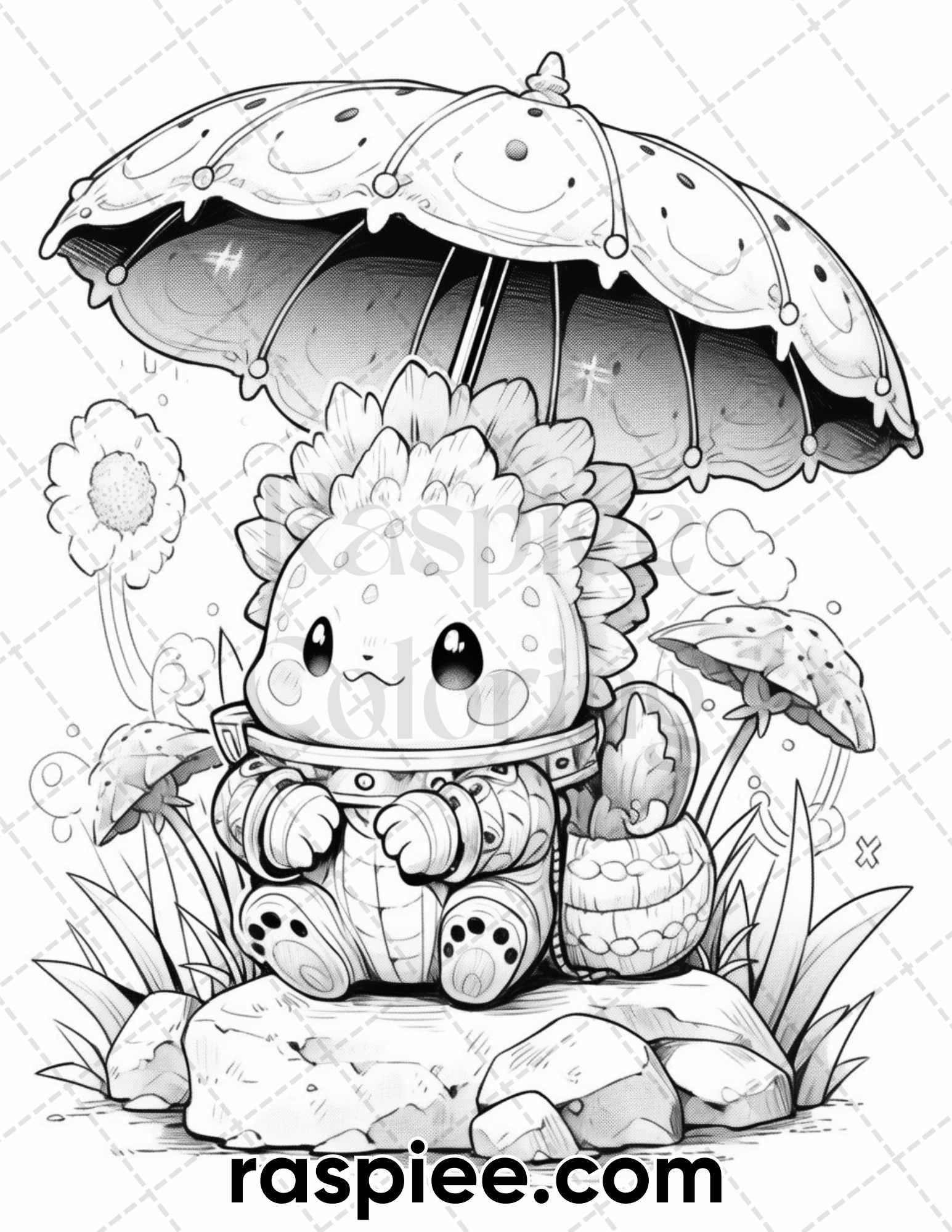 60 Cute Cactus Adventure Grayscale Coloring Pages for Adults, Printable PDF Instant Download