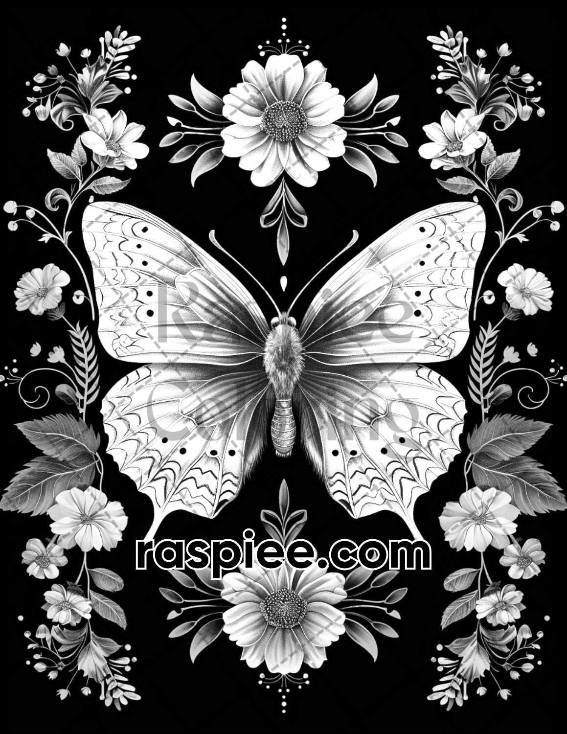 87 Spirit Animals Grayscale Adult Coloring Pages Printable PDF Instant Download