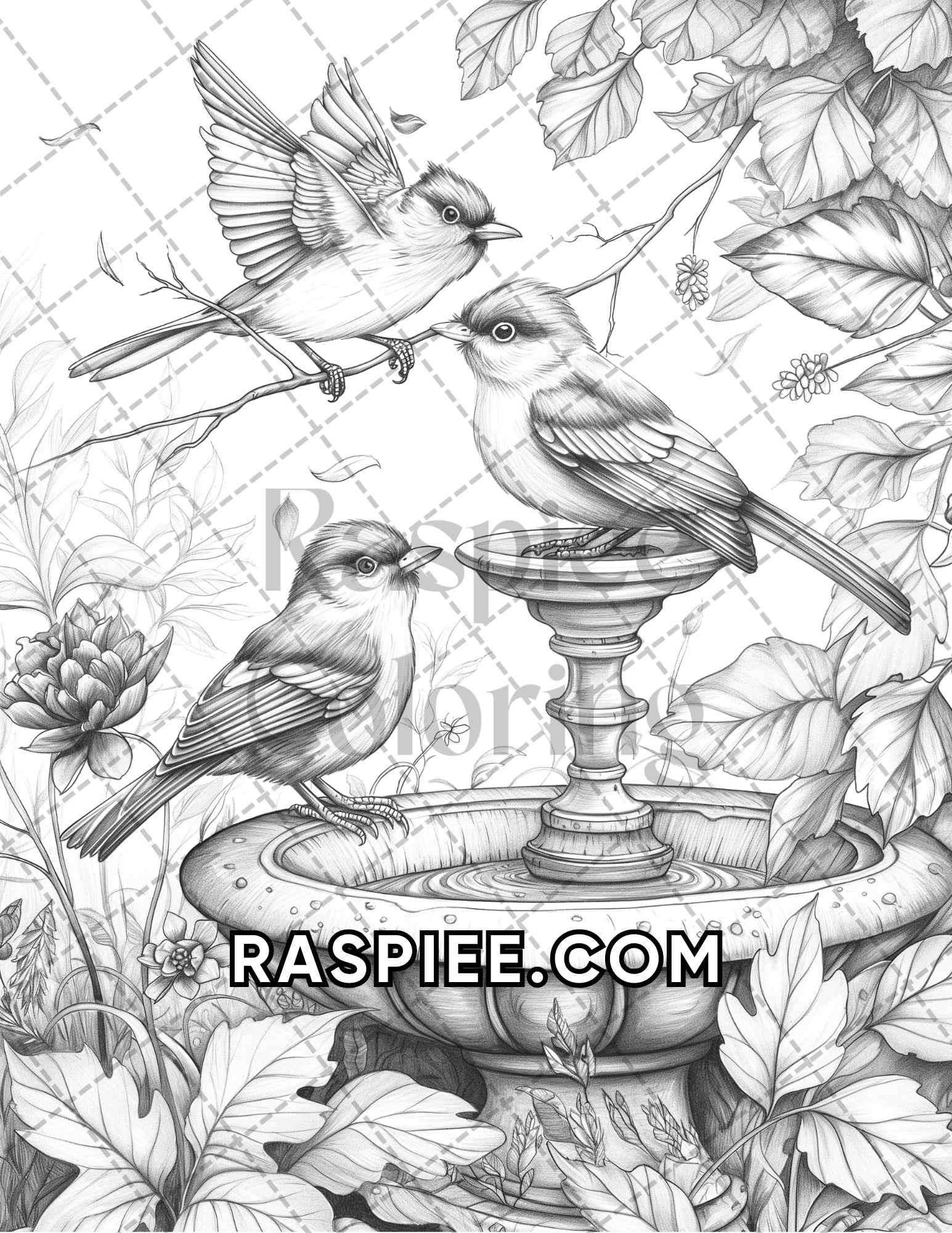 60 Relaxing Autumn Grayscale Adult Coloring Pages Printable PDF Instant Download