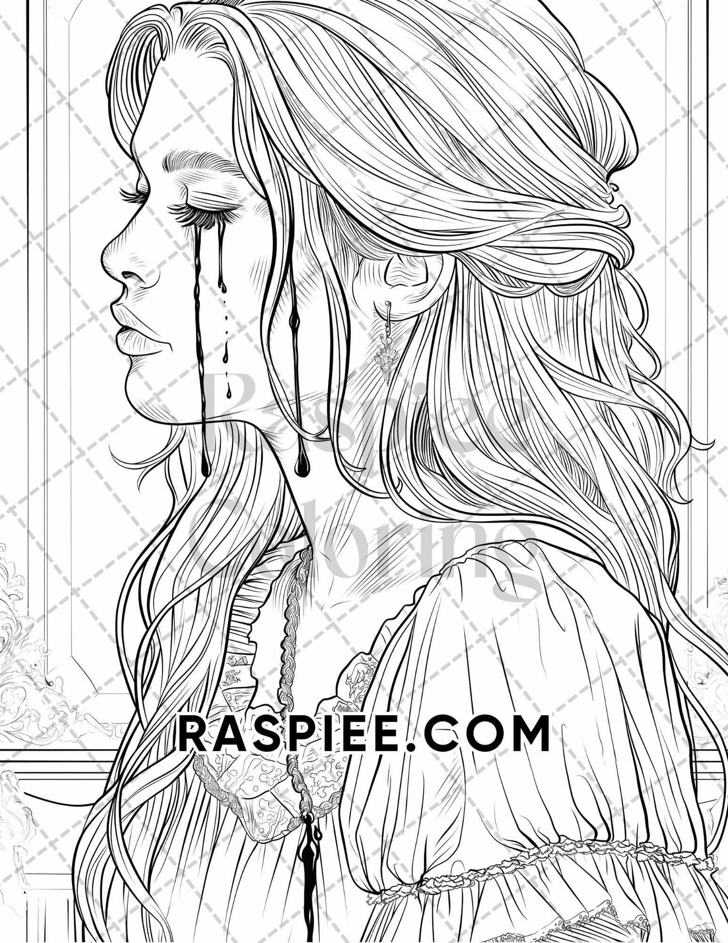 Freak Of Horror Halloween Adult Coloring Pages Printable PDF Instant Download