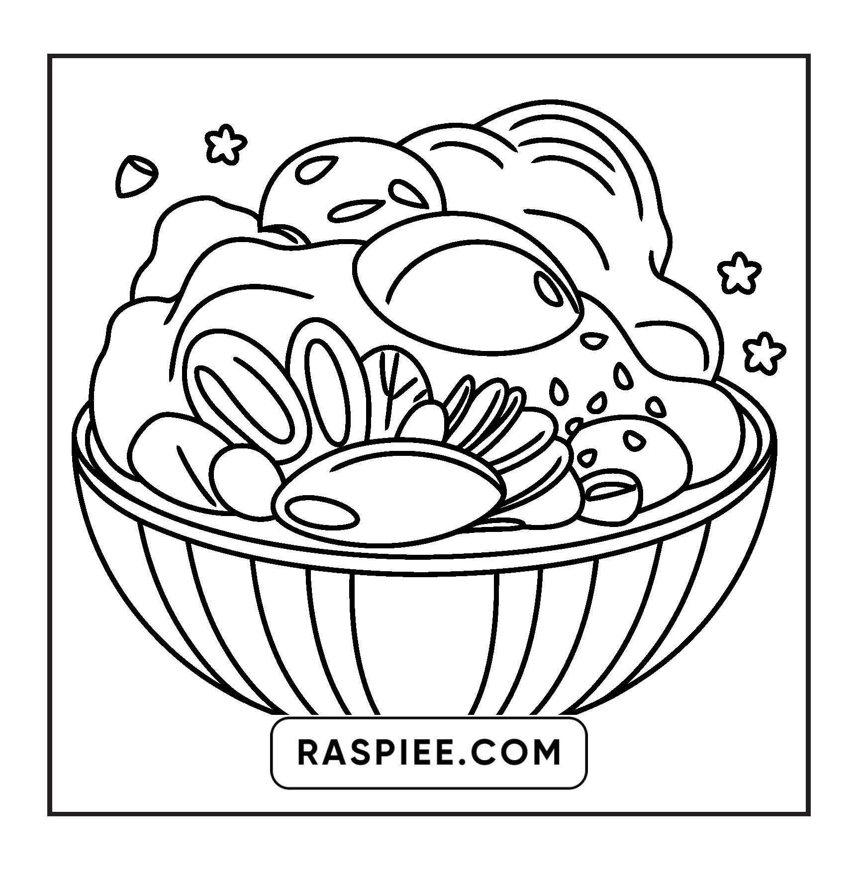80 Bold and Easy Japanese Food Coloring Pages