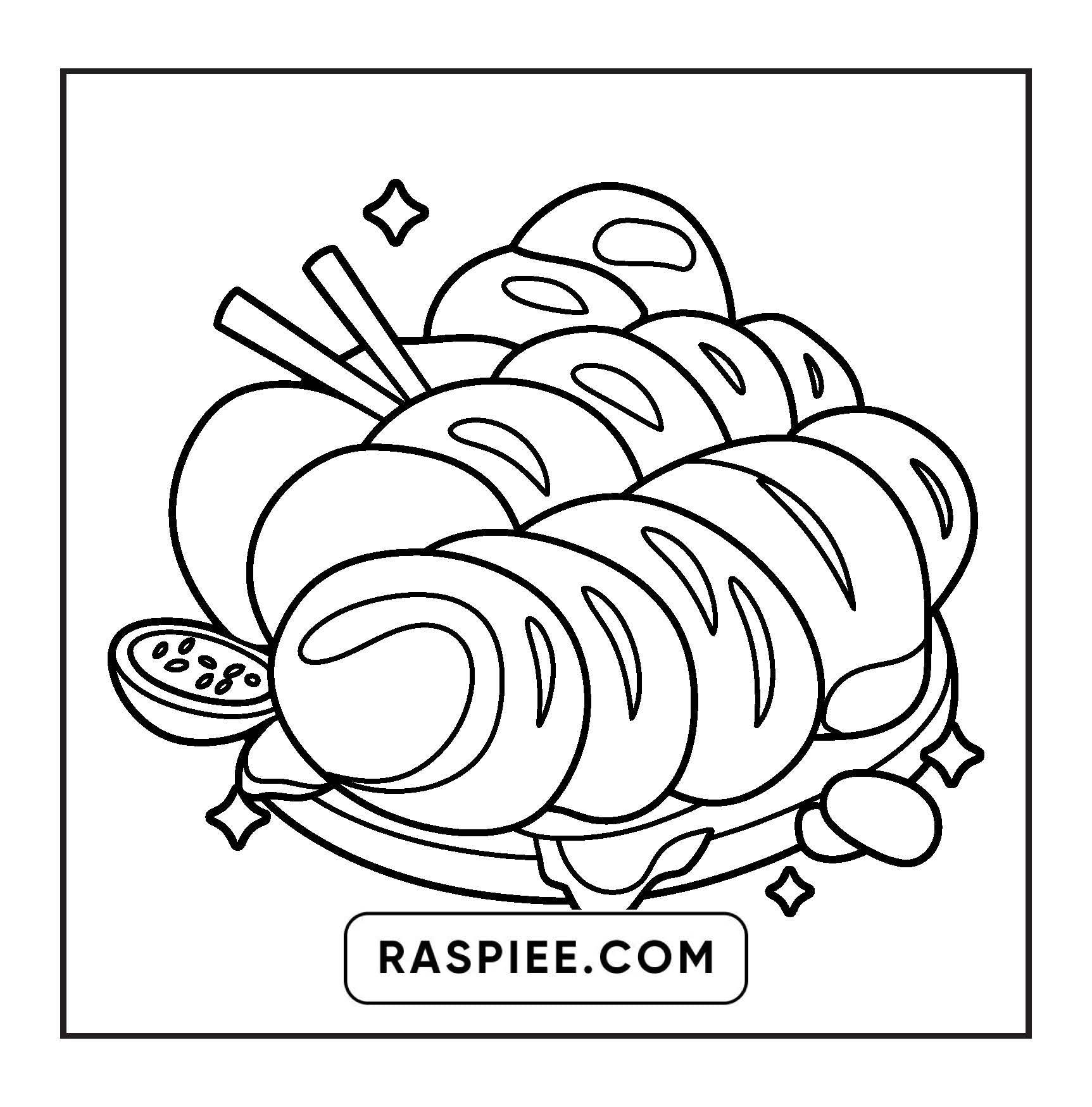 80 Bold and Easy Japanese Food Coloring Pages